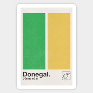 County Donegal / Original Retro Style Minimalist Poster Design Sticker